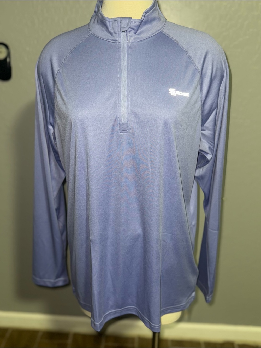 SG Edge Men’s UPF 50+ Rash Guard 1/4 Zip Fishing Shirt Slate Blue